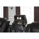 Signature Design by Ashley Party Time 3700318C Power Reclining Loveseat w/ Console and ADJ Headrest IMAGE 10