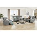 Amax Leather Sullivan 7076W Power Reclining Zero Grav. Sofa - Silver Gray IMAGE 6