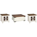  Signature Design by Ashley Wystfield T459T1 Coffee Table and 2 End Tables IMAGE 1