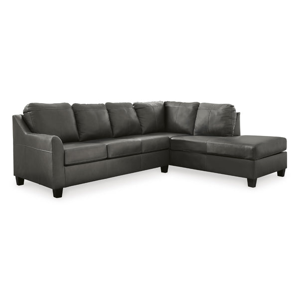 Signature Design by Ashley Valderno Leather 2 pc Sectional 4780466/4780417 IMAGE 1