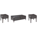  Signature Design by Ashley Todoe T901T2 Coffee Table and 2 End Tables IMAGE 1