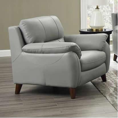 Amax Leather Monroe 6828 Chair - Bedford Silver Grey IMAGE 1