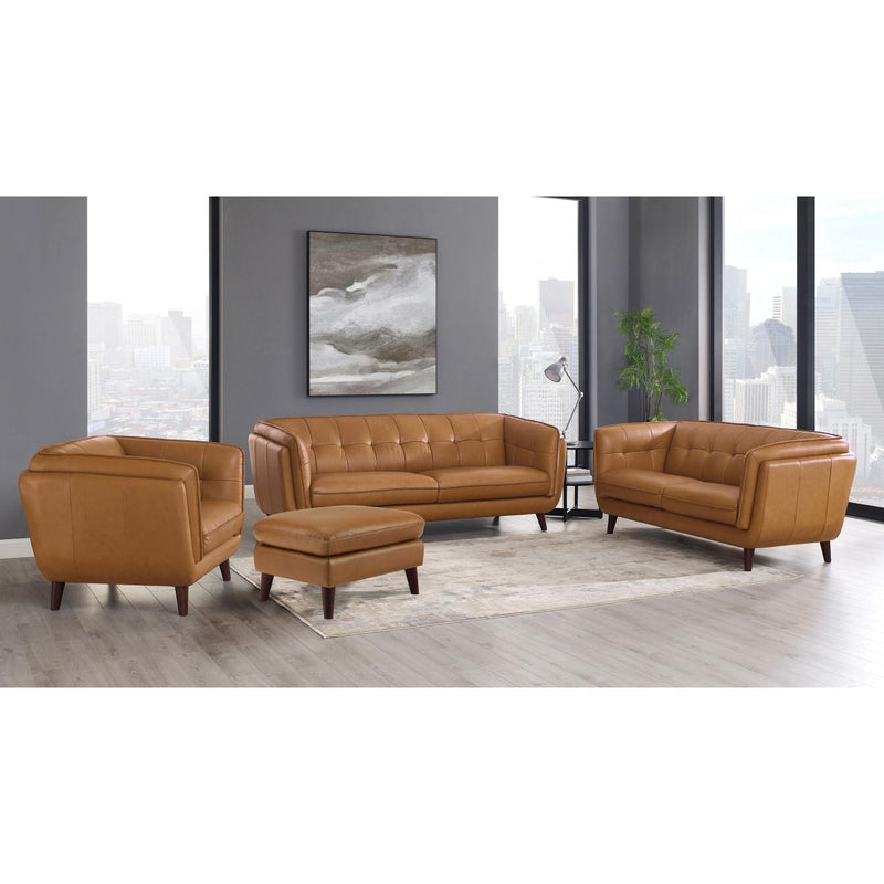 Amax Leather Seymour 6766 Sofa - Cognac IMAGE 3