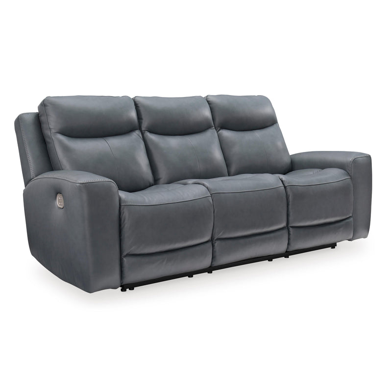 Signature Design by Ashley Mindanao Power Reclining Leather Match Sofa U5950415C IMAGE 1