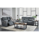 Signature Design by Ashley Mindanao U5950418C Power Reclining Loveseat with Console and Adjustable Headrest IMAGE 14