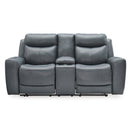 Signature Design by Ashley Mindanao U5950418C Power Reclining Loveseat with Console and Adjustable Headrest IMAGE 3