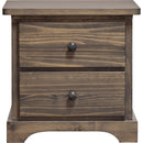 Mako Wood Furniture Polo 2-Drawer Nightstand Polo 800-60 2-Drawer Nightstand- Grey IMAGE 1