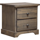 Mako Wood Furniture Polo 2-Drawer Nightstand Polo 800-60 2-Drawer Nightstand- Grey IMAGE 2