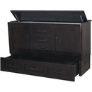 Cabinet Bed Beds Queen Harrison Queen Cabinet Bed - Shadow Black IMAGE 8