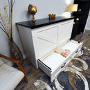 Cabinet Bed Beds Queen Barn Queen Cabinet Bed - White and Black IMAGE 13
