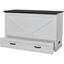 Cabinet Bed Beds Queen Barn Queen Cabinet Bed - White and Black IMAGE 3