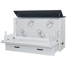 Cabinet Bed Beds Queen Barn Queen Cabinet Bed - White and Black IMAGE 4