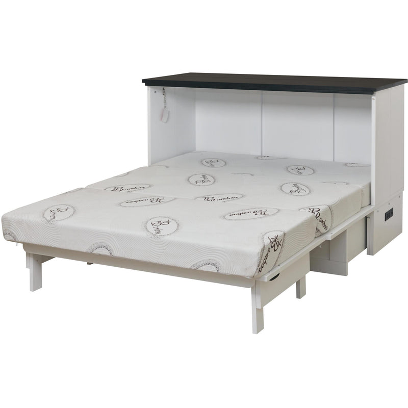 Cabinet Bed Beds Queen Barn Queen Cabinet Bed - White and Black IMAGE 7