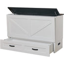 Cabinet Bed Beds Queen Barn Queen Cabinet Bed - White and Black IMAGE 8