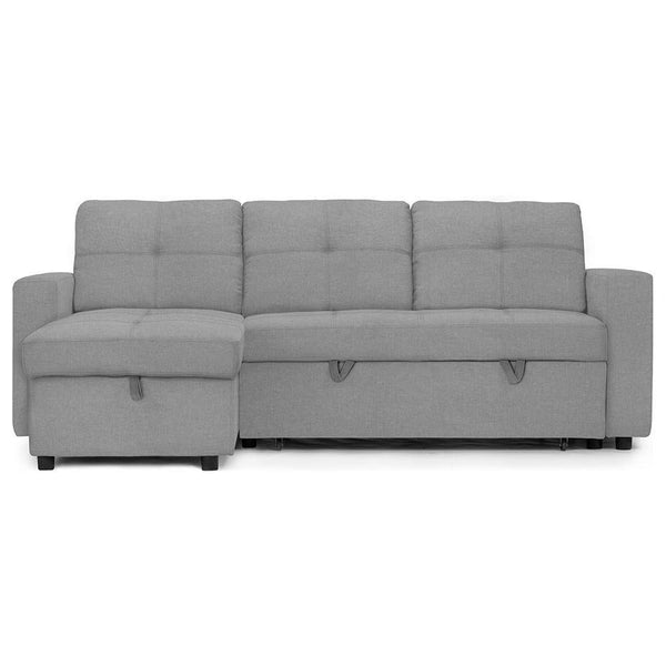 Monarch Fabric Sleeper Sectional 8A14GRY Sleeper Sectional - Grey IMAGE 1