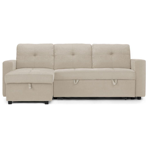 Monarch Fabric Sleeper Sectional 8A14GRY Sleeper Sectional - Beige IMAGE 1
