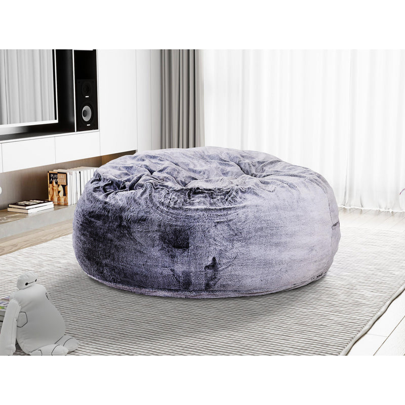 Primo International Bala Bean/Foam Faux Fur Accent Chair Bala Oversized Lounger IMAGE 1