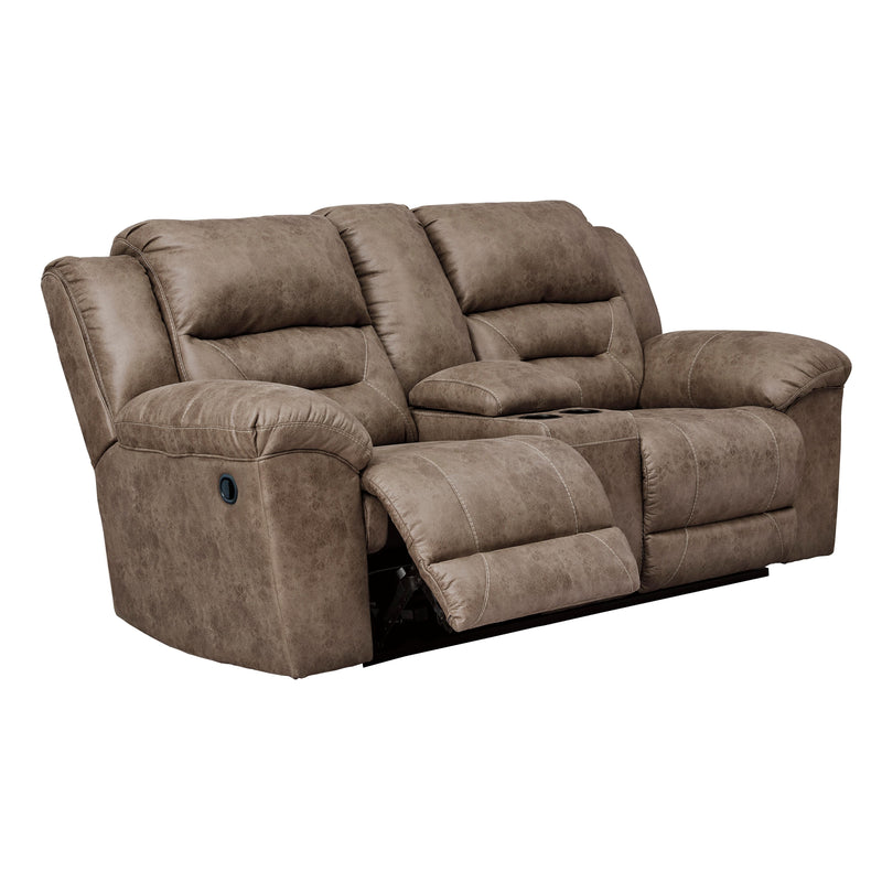 Signature Design by Ashley Stoneland Reclining Leather Look Loveseat 3990594C IMAGE 2