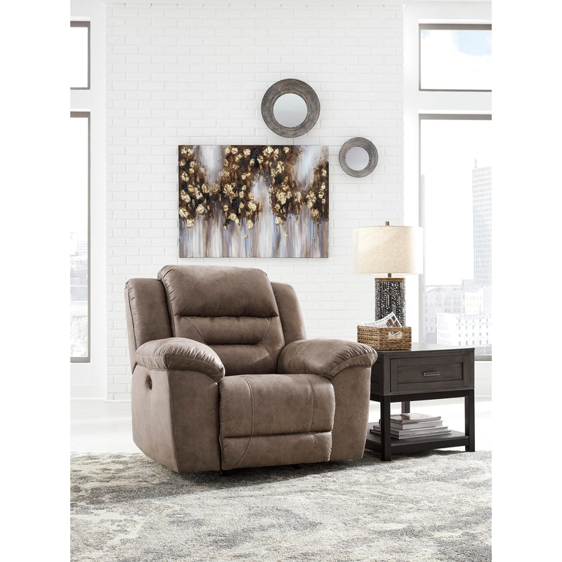 Signature Design by Ashley Stoneland Power Rocker Leather Look Recliner 3990598C IMAGE 5