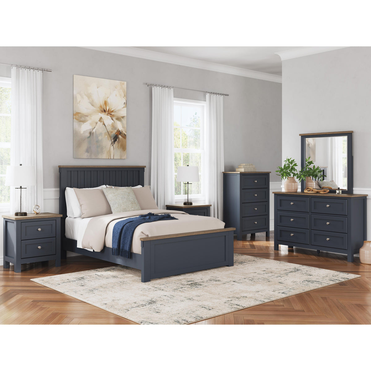 Signature Design by Ashley Landocken B414-92 Two Drawer Night Stand