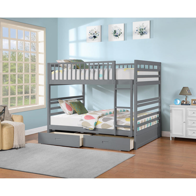 Kids grey bunk beds discount