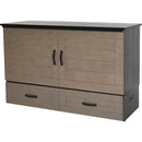 Cabinet Bed Elite Queen Cabinet Bed Metro Queen Cabinet Bed - Pebble Grey and Black IMAGE 1
