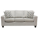 Minhas Furniture Stationary Fabric Sofa 8181 Sofa Light Ash IMAGE 1