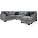  Decor-Rest Furniture 2541 2 pc Sectional - Baltic Grey IMAGE 1