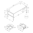 Monarch I 7725 72"L - White/Silver IMAGE 4