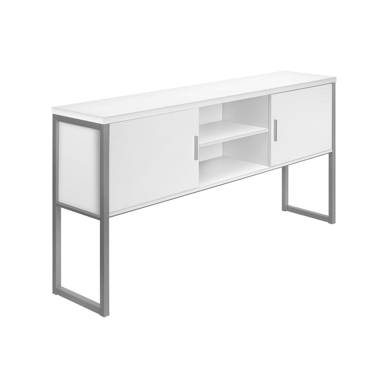 Monarch I 7728 72"L Office Hutch - White/Silver IMAGE 2
