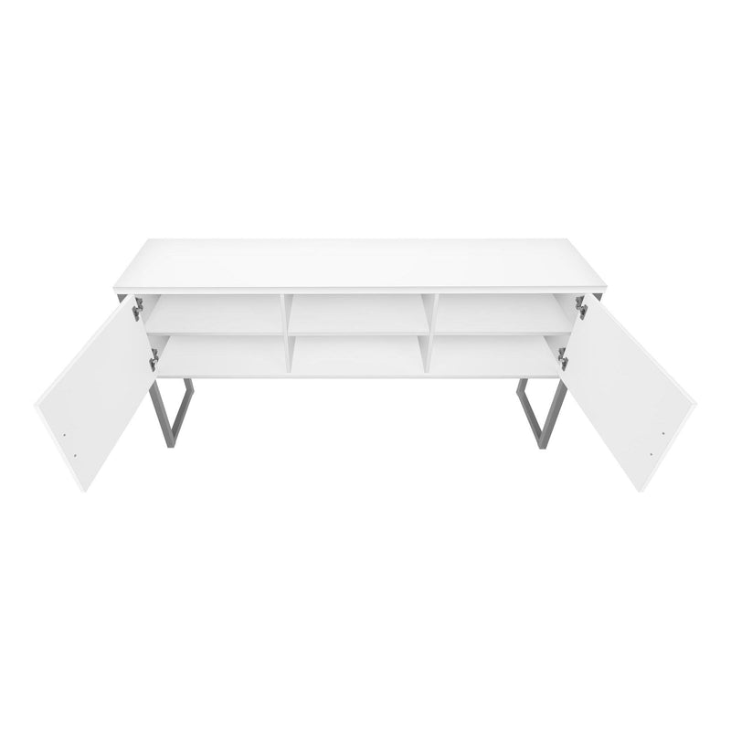 Monarch I 7728 72"L Office Hutch - White/Silver IMAGE 6