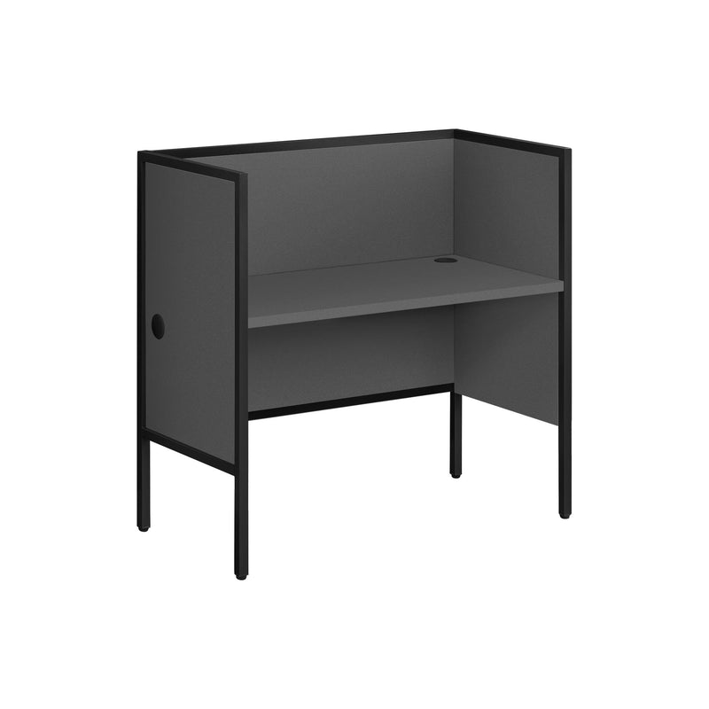 Monarch I 7734 48"L Office Cubicle - Grey/ Black IMAGE 3