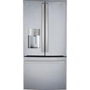  GE Profile 33-inch, 17.5 cu.ft. French-Door Refrigerator with FrostGuard™ Technology PYE18HYRCFS IMAGE 1