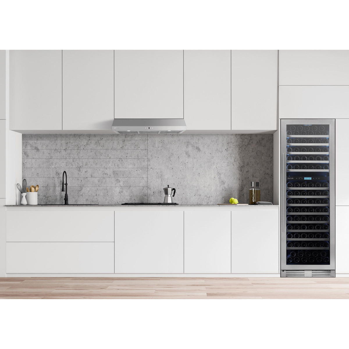 AVIVA 162-Bottle Wine Cellar with Two Zones ABWC1622SS