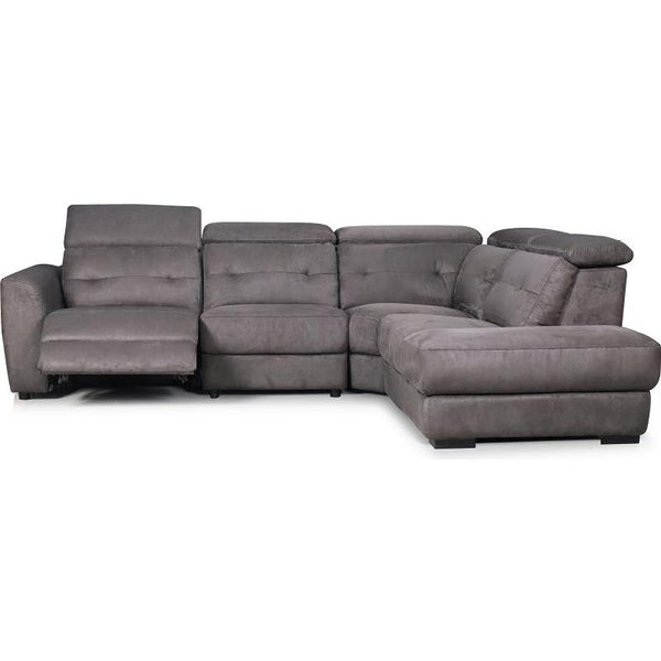Primo International Colorado Parker Reclining Fabric 4 pc Sectional Parker 4 pc Reclining Sectional - Textured Graphite IMAGE 1