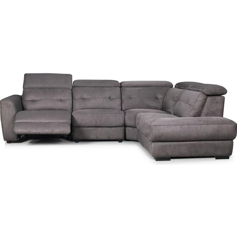 Primo International Colorado Parker Reclining Fabric 4 pc Sectional Parker 4 pc Reclining Sectional - Textured Graphite IMAGE 1