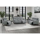  Aurora Furniture Chinook Power Reclining Sofa - Slate Gray IMAGE 4