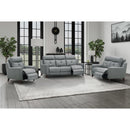 Aurora Furniture Chinook Power Reclining Loveseat - Slate Gray IMAGE 2