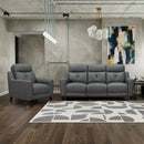 Aurora Furniture Chinook Power Leather Match Recliner Chinook Power Recliner - Slate IMAGE 2