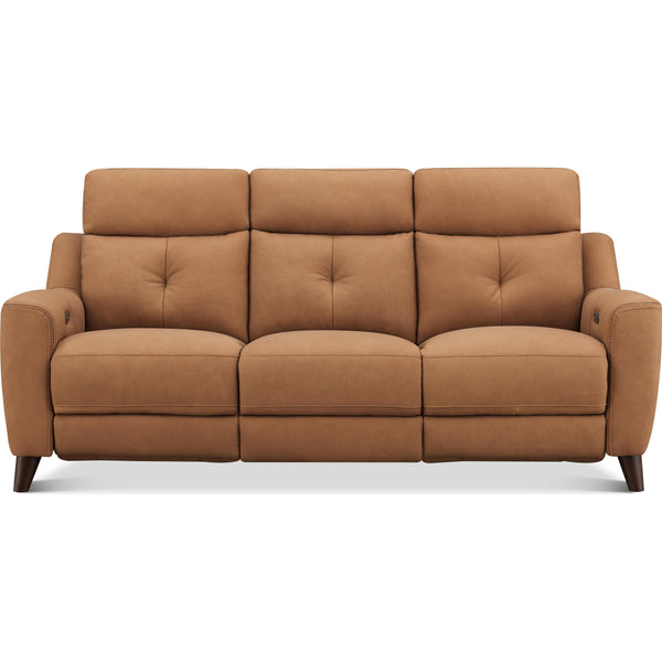 Aurora Furniture Chinook Power Reclining Leather Match Sofa Chinook Power Reclining Sofa - Saddle IMAGE 1