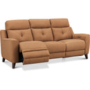 Aurora Furniture Chinook Power Reclining Leather Match Sofa Chinook Power Reclining Sofa - Saddle IMAGE 2