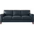 Aurora Furniture Hayward Stationary Leather Sofa Hayward Sofa - Blue IMAGE 1