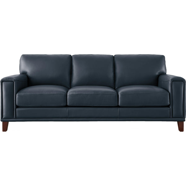 Aurora Furniture Hayward Stationary Leather Sofa Hayward Sofa - Blue IMAGE 1
