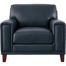 Aurora Furniture Hayward Stationary Leather Chair Hayward Chair - Blue IMAGE 1