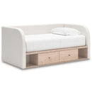 Signature Design by Ashley Arloster PCB1566B9 Twin Upholstered Day Bed with Storage IMAGE 1
