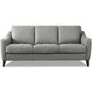 Hydeline Ersa Stationary Leather Match Sofa Ersa Sofa - Silver IMAGE 1