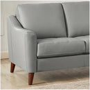 Hydeline Ersa Stationary Leather Match Sofa Ersa Sofa - Silver IMAGE 3