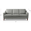 Hydeline Ersa Stationary Leather Match Sofa Ersa Sofa - Silver IMAGE 6