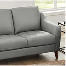 Hydeline Ersa Stationary Leather Match Loveseat Ersa Loveseat - Silver IMAGE 3