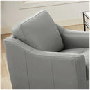 Hydeline Ersa Stationary Leather Match Chair Ersa Chair - Silver IMAGE 2